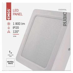 EMOS EMOS LED svietidlo RUBIC 17 x 17 cm, 18 W, neutrálna biela ZM6442