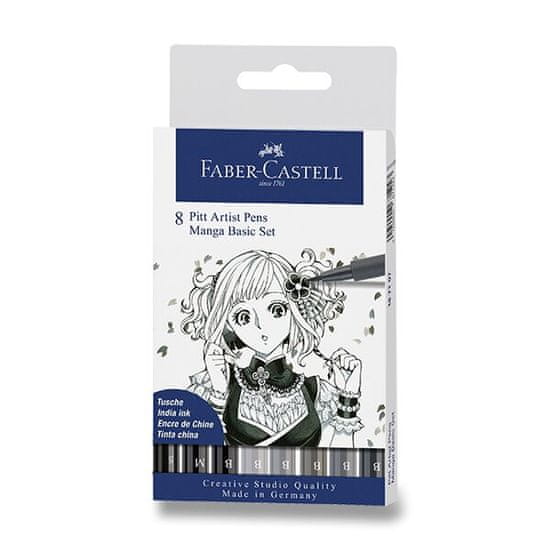 Faber-Castell Popisovač Pitt Artist Pen Manga 8 kusov, Manga Basic