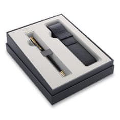 Parker Sonnet Black GT guličkové pero, darčeková kazeta s puzdrom