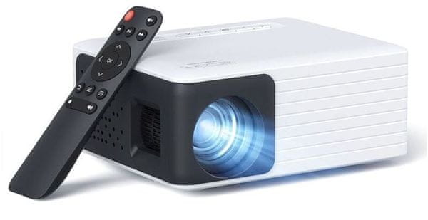 Prenosný projektor domáca zábava Apeman LC500 Mini (LC500) 60 ANSI lúmenov rozlíšenie HD výborná životnosť vysoko efektívna svietivosť kompaktný rozmer ľahký na prenos