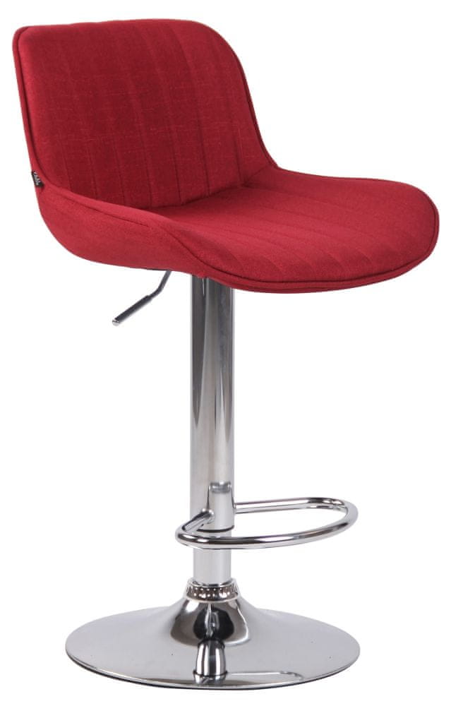 BHM Germany Barová stolička Lentini, textil, chróm / červená