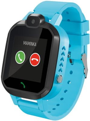 Detské inteligentné hodinky LAMAX WCall funkcia volania slot pre SIM kartu obojstranná komunikácia dotykový displej odolný vodeodolné hodinky detské hodinky s funkciou volania dlhá výdrž diktafón hry budík kalkulačka SOS tlačidlo GPS WiFi LBS vodeodolné IP65 dlhá výdrž batérie