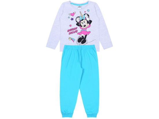Disney DISNEY Minnie Mouse Šedé a tyrkysové pyžamo pre dievčatá