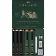 Faber-Castell Grafitové ceruzky Pitt Matt & Castell 9000 set - plech