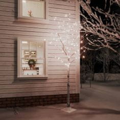 Vidaxl LED strom s dizajnom bielej brezy 240 teplých bielych LED 300cm