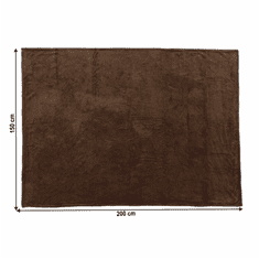 KONDELA Obojstranná deka, svetlohnedá, 150x200, DEFANA TYP 1