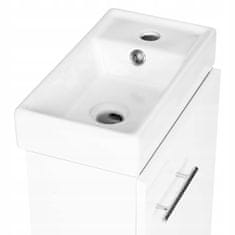 Deftrans Kúpeľňová skrinka s umývadlom 40 biela závesná Malá