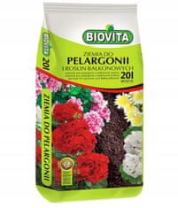 BioVita Zemina pre muškáty a balkónové rastliny 20L