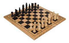 Popron.cz Drevená stolová hra, šach, cca. 28,5 x 28,5 cm,