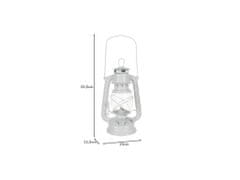 ISO  20693 Petrolejová lampa 24 cm biela