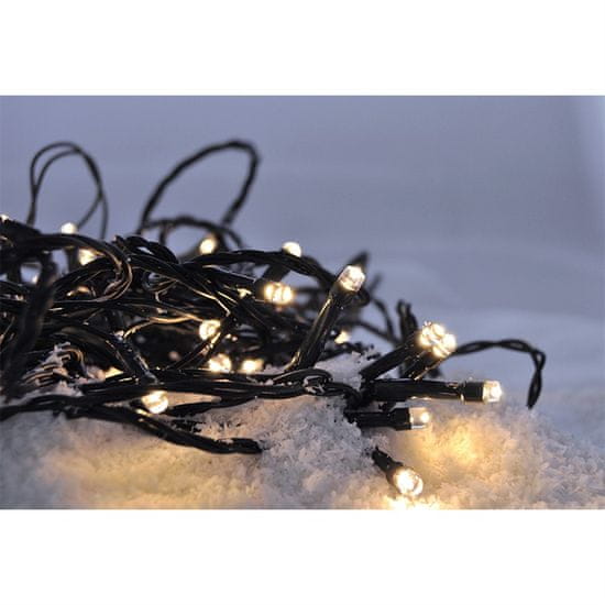 Solight LED vianočná reťaz, 500 LED, 50m, prívod 5m, IP44, teplá biela, 1V05-WW