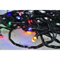 Solight LED vonkajšia vánočná reťaz, 50 LED, 50m, prívod 3m, 8 funkcií, časovač, IP44, viacfarebný, 1V110-M