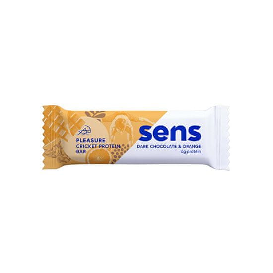 Sens Pleasure Protein tyčinka s cvrčky múkou - Tmavá čokoláda & Pomaranč 40 g