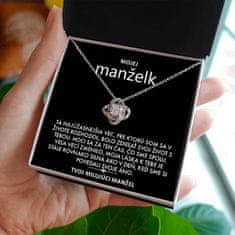 Lovilion Dámsky strieborný náhrdelník so zirkónovými kryštálikmi - Mojej manželke - valentínsky dar pre manželku | KATARINA 