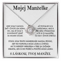 Lovilion Dámsky strieborný náhrdelník so zirkónovými kryštálikmi - Mojej manželke - darček na Valentína pre manželku | STELLA