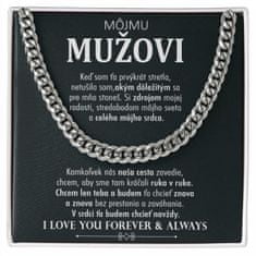 Lovilion Pánsky náhrdelník s klasickou kubánskou retiazkou - Môjmu mužovi - darček na Valentína pre priateľa | LUCIAN 