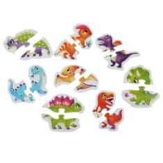 Puzzlika Dinosaury - puzzle 8 zvieratiek 16 dielikov