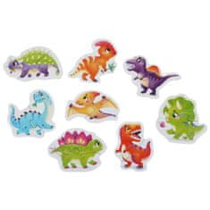 Dinosaury - puzzle 8 zvieratiek 16 dielikov
