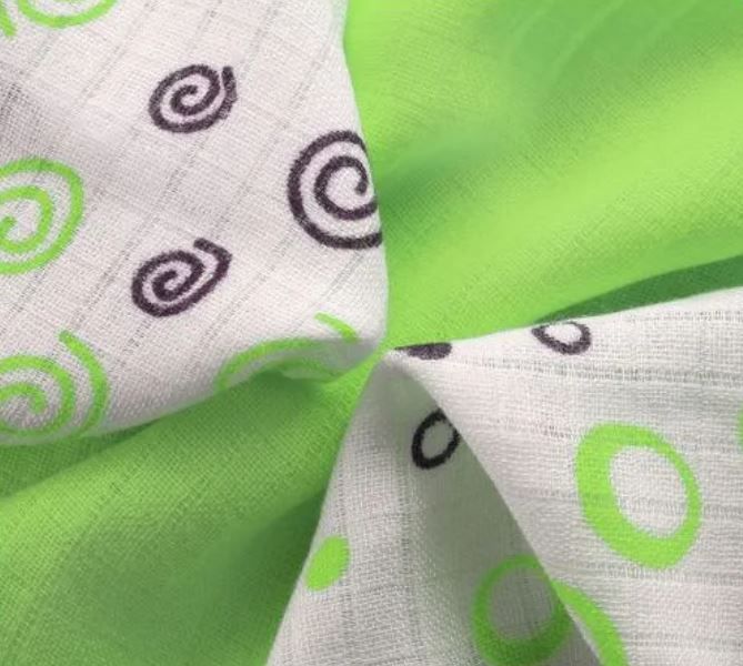 XKKO Bambusové utierky Spirals&Bubbles 30x30 cm, 9ks zelená