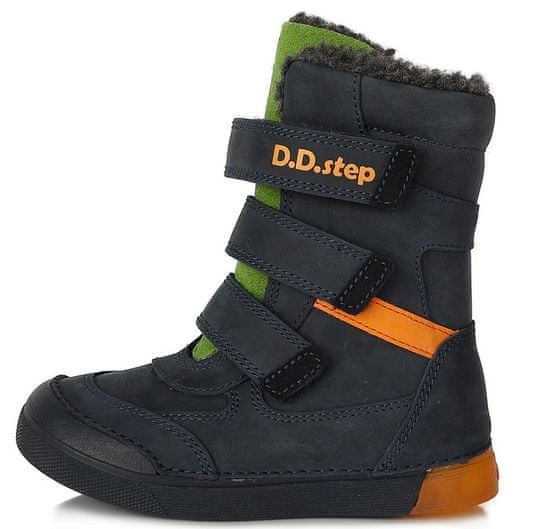 D-D-step chlapčenská zimná kožená členková obuv W068-47