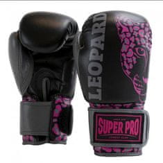 Noah Detské boxerské rukavice SUPER PRO Leopard - čierna/ružová