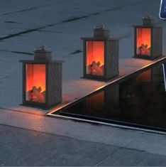 Dali Kahan - lampáš LED imitácia kozubového plameňa