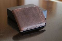 Lagen kožená peňaženka Cash & Card Tmavo hnedá