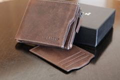 Lagen kožená peňaženka Cash & Card TAN