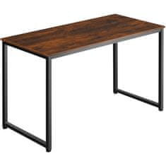 tectake Pracovný stôl Flint - Industrial tmavé drevo, 120 cm