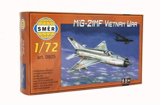 SMĚR Model MiG-21MF Vietnam WAR 1:72 15x21,8cm v krabici 25x14,5x4,5cm Cena za 1ks