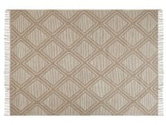 Beliani Bavlnený koberec 160 x 230 cm béžová/biela KACEM