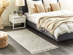 Beliani Bavlnený koberec 80 x 150 cm sivá/biela KHENIFRA