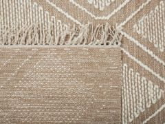 Beliani Bavlnený koberec 80 x 150 cm béžová/biela KACEM