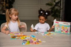Farfarland Vzdělávací hra se suchým zipem "můj dům". Hry pro děti - barevné skládačky deskové hry pro batolata. Rané vzdělávání 