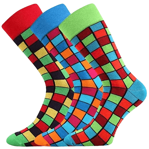 Lonka farebné spoločenské ponožky Wearel 021 (3 páry v balení)