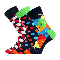 Lonka farebné spoločenské ponožky Woodoo MIX A (3 páry v balení), 39-42