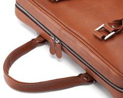 Solier kožená taška na notebook Mac Carrier vintage hnedá