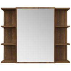 Vidaxl Zrkadlová skrinka hnedý dub 80x20,5x64 cm spracované drevo