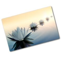 Wallmuralia.sk Doska na krájanie zo skla Kvety lotosu 80x52 cm