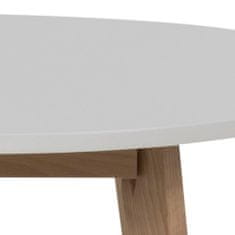 Actona Okrúhly jedálenský stôl Raven biely/hnedý