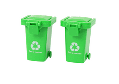 Lean-toys Zelené smetiarske auto Sťahovací kontajner Svietiace kolesá