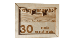KORY Drevená tabuľka na peniaze 30. narodeniny