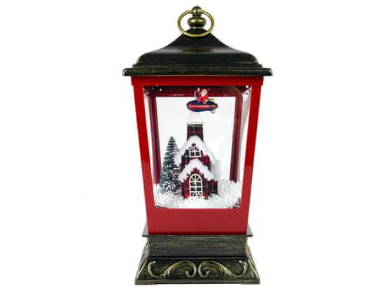 Lean-toys Vianočné svietidlo Svetlá Snehová vločka Červená a čierna