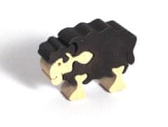 Fauna Drevené mini puzzle ovečka čierna, FAUNA