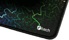 C-Tech Herná podložka pod myš ANTHEA ARC, farebná, pre gaming, 320x270x4mm, obšité okraje