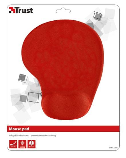 TRUST podložka BigFoot Gél Mouse Pad - red