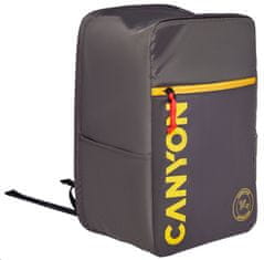 Canyon CSZ-02 batoh pre 15.6" notebook, 20x25x40cm, 20L, príručná batožina, šedá