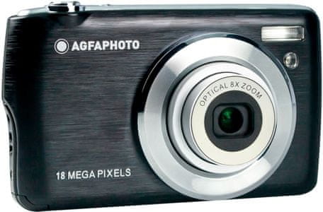 moderný kompaktný digitálny fotoaparát agfa dc8200 liion full hd fotorežimy 18mpx fotky detekcia tváre redukcia červených očí
