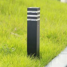 LUMILED Záhradná lampa E27 čierny stĺp TAXUS 60cm