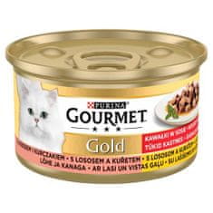 Gourmet GOLD Kura&Losos 85g kúsky